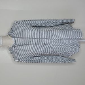 Women's Grey & White Striped Hoodie Size XS